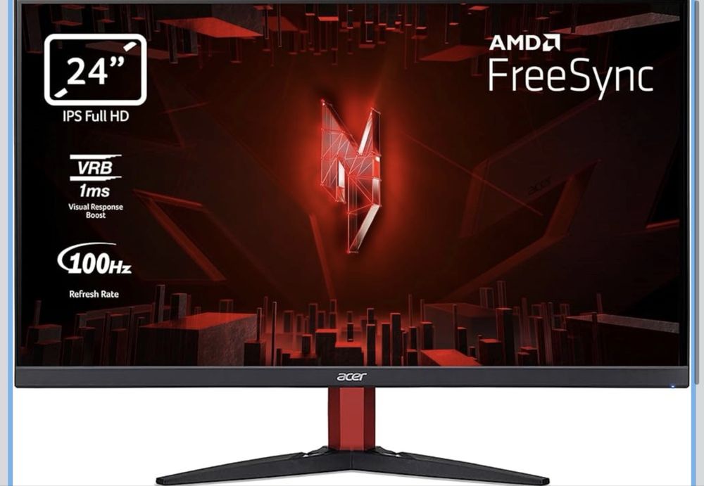Acer Nitro KG242YE Gaming Monitor 23.8 Inch (60 cm Screen) Full HD, 100Hz