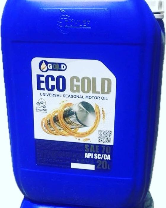 Eco gold universal seasonal motor oil.