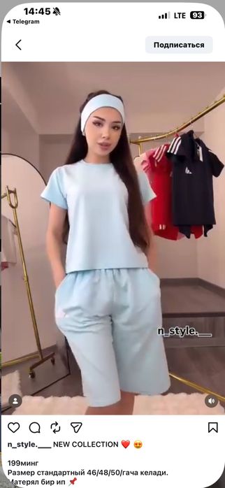 Шортик фудболка янги женский