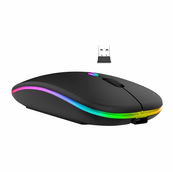 Mouse® RGB, Dual Wireless USB si Bluetooth, ultra-subtire, cli