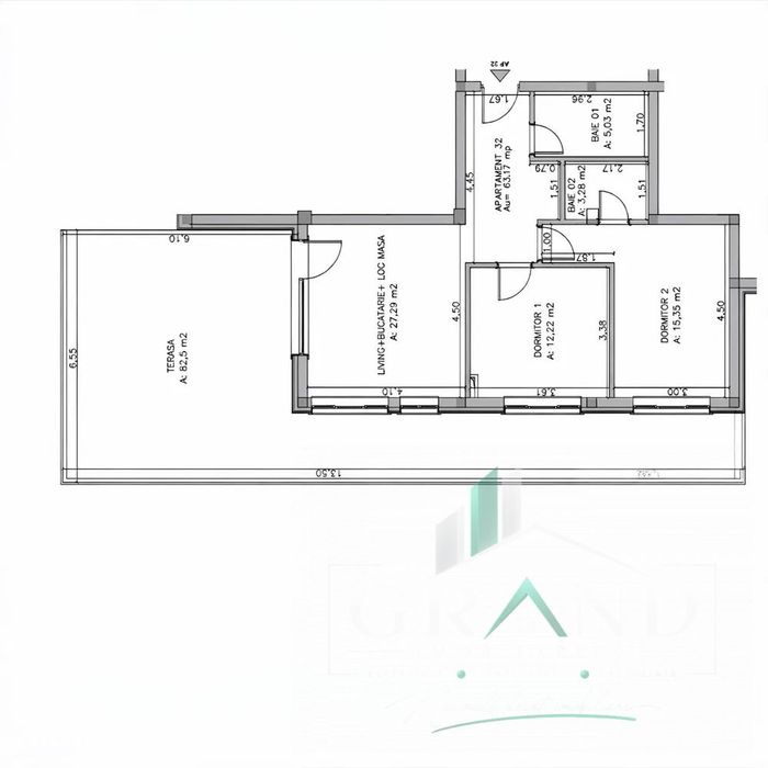 Penthouse NOU, 3 camere + 60mp TERASĂ, zona drumul Sf. Ioan-Roata Fag