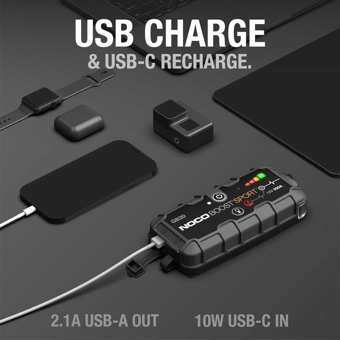 NOCO BOOST Jump Start HD GB20 500A Литиево-йонно Стартово Устройство