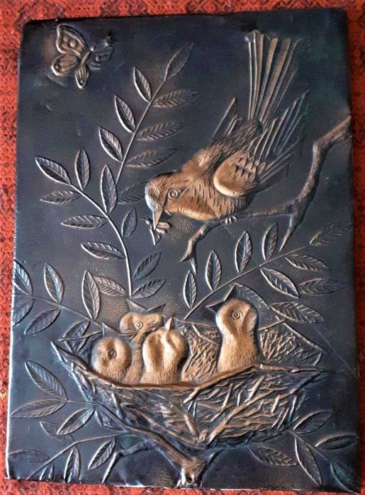 Продам чеканку медную Птицы СССР