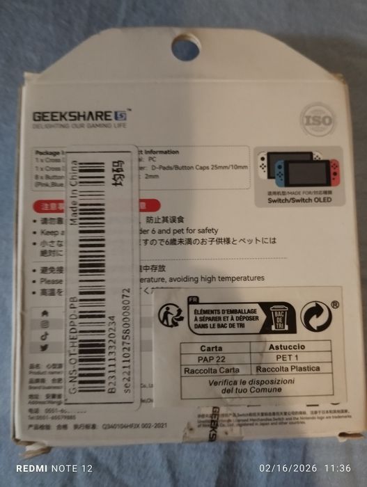 Button caps За nintendo switch joy-cons марка geekshare