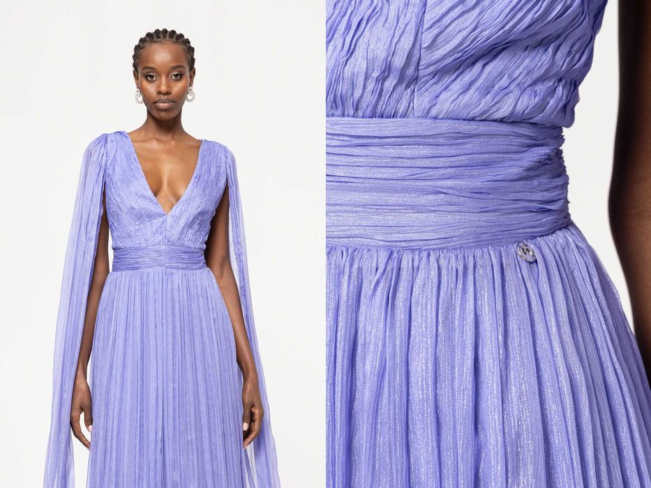 Rochie NISSA din matase cu maneci tip capa, marimea 38