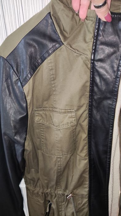 Яке с кожени ръкави