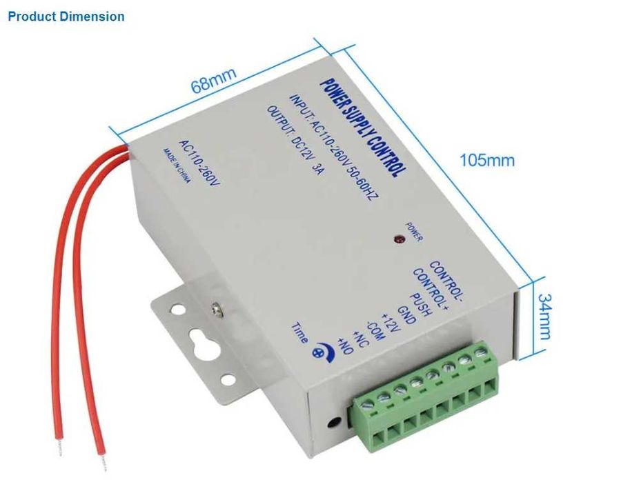 Control acces metalic comutator surse de alimentare 12V/3A  si 12v/5A
