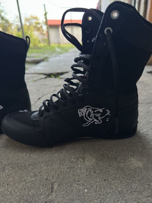 Юношески обувки Lonsdale Boxing Boots Juniors - Black/White