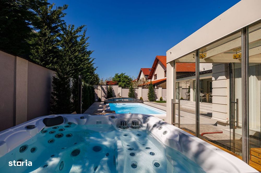 Vilă premium cu piscină încălzită, saună și jacuzzi - Comision 0%