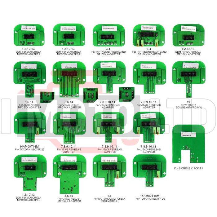 22бр BDM адаптери за KTAG, KESS, KTM100, MPPS, Chip Tuning