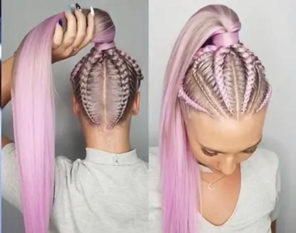 Codite Afro box braid ponytail coada extensii cornrows dreadlocks