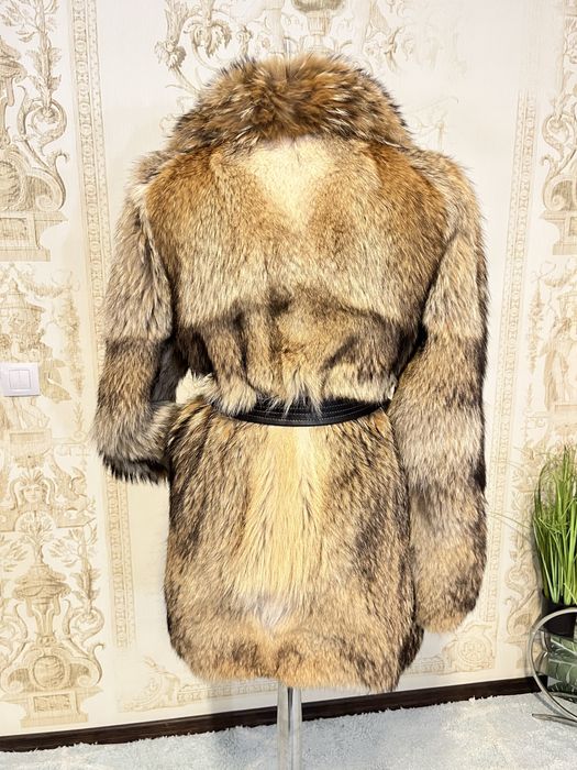 Haina din blana naturala de vulpe cristal marime S/M