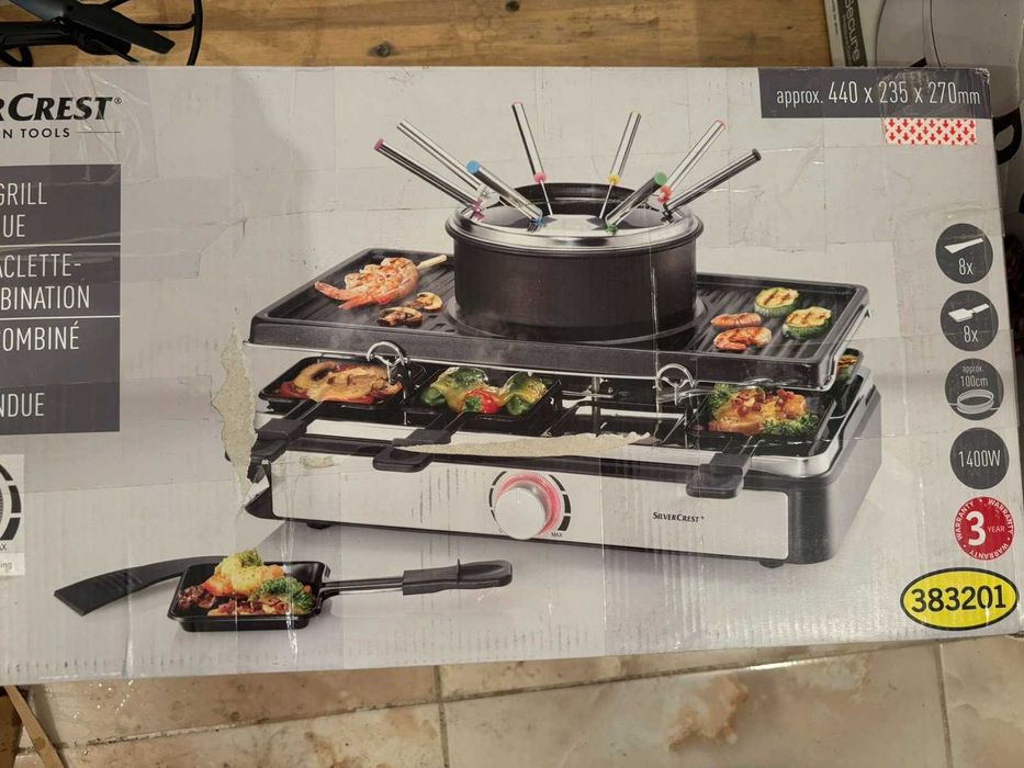 Скара, раклет грил Silver Crest Raclette Grill 383201
