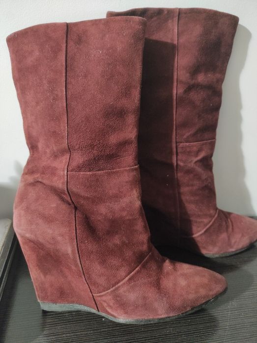 Сапоги замшевые демисезонные