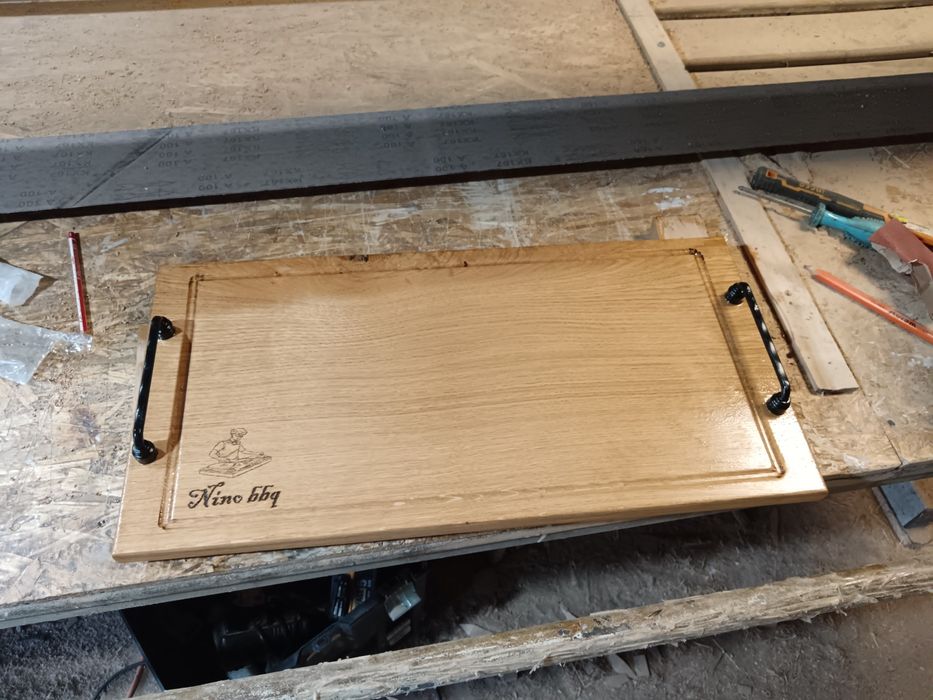 Platou tava rustică lemn masiv stejar 55cm pe 29cm