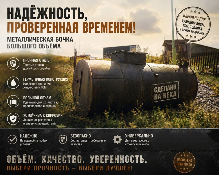 Продам металлическую бочку