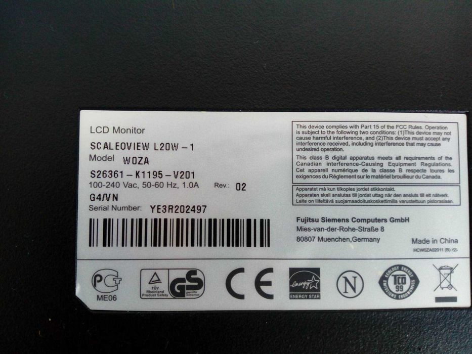 Работещи монитори Fujitsu Siemens SCALEOVIEW L20W-1 и LG!