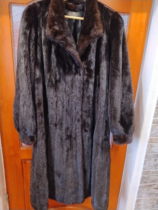Кожено палто от американска норка дълго