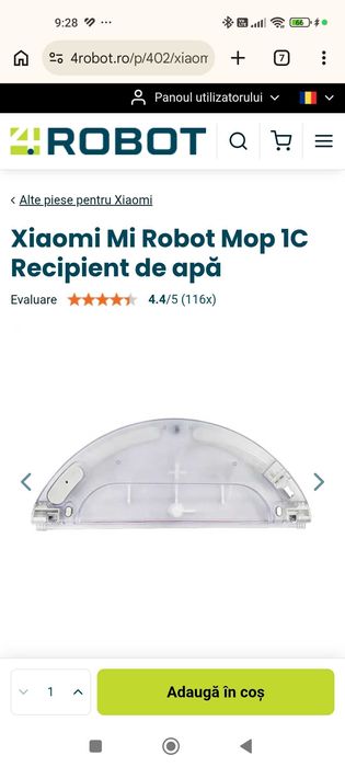 Recipient de apa Xiaomi mi robot  mop 1 c
