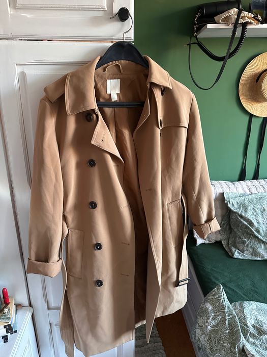 Тренч палто H&M в цвят канела