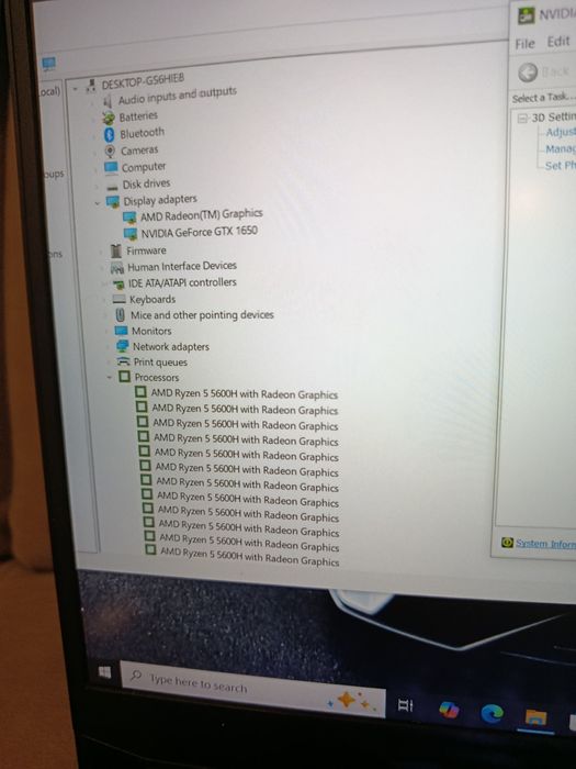 Laptop GTX 1650  Ryzen 5 5600H 8GB SSD  baterie 2 ore +