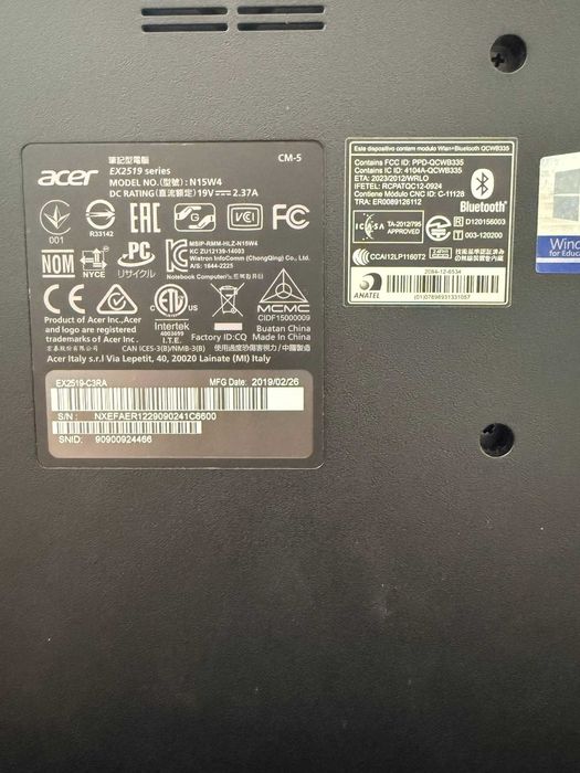 Продам ноутбук ACER EX519