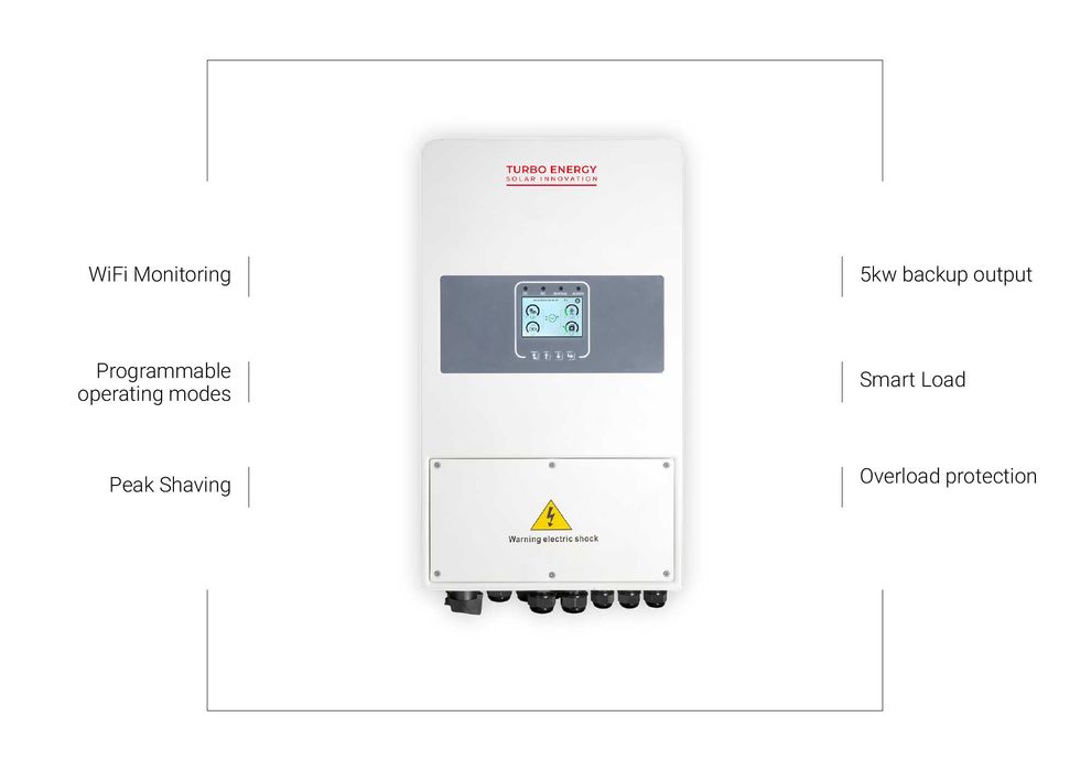 Invertor solar hibrid  48V , 5kW,WIFI ,IP65,5 ani garantie,ON/OFF Grid