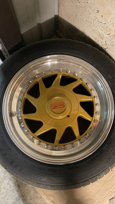 Jante Oz Turbo Modulare 2 piese r15 4x100 cu anvelope apriape noi 225/55