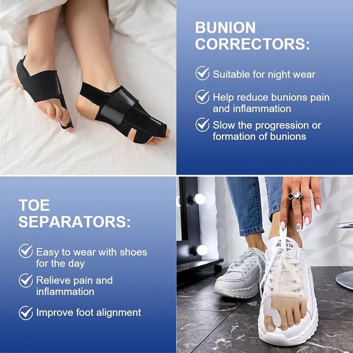 К-кт 2бр шина за корекция на изпъкнало кокалче Hallux Valgus