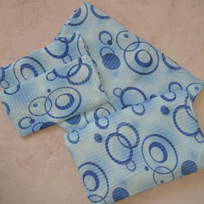 Lenjerie din bumbac creponat, set complet