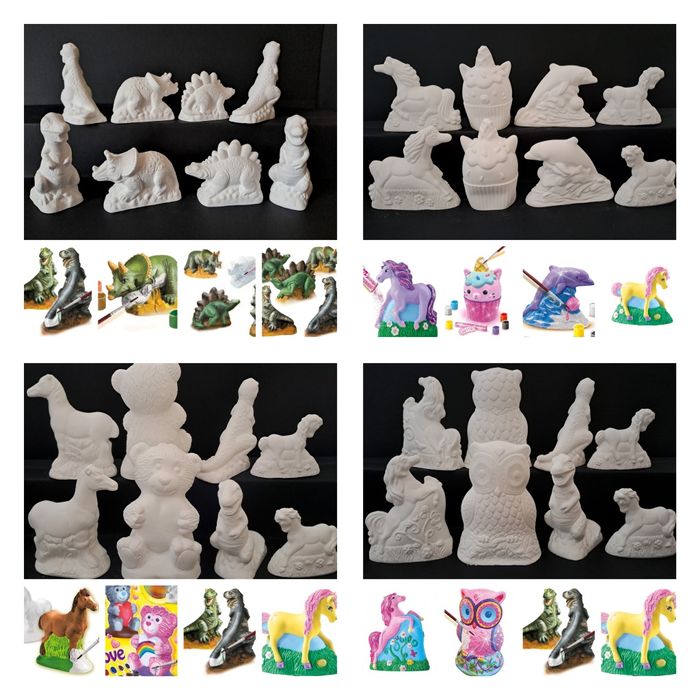 Лотове от 4 бр. 3D фигурки за оцветяване