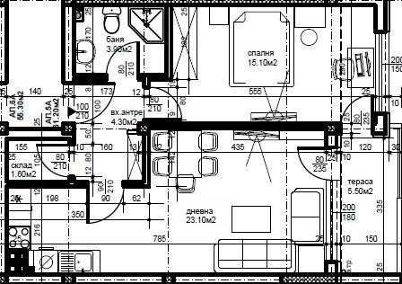 Двустаен апартамент кв. Смирненски