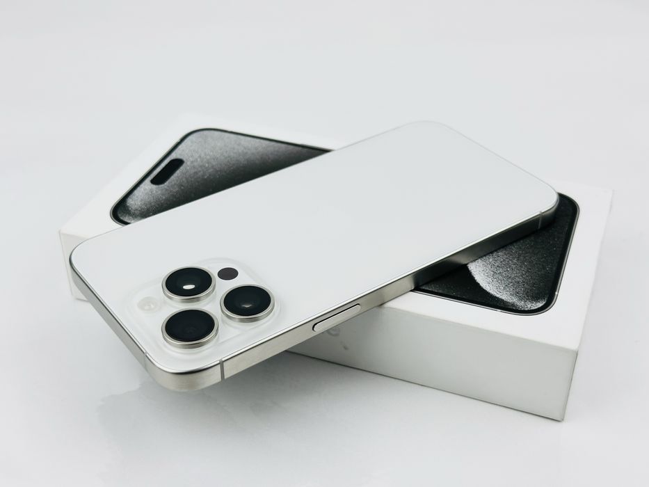 Apple iPhone 15 Pro Max 256GB White Titanium 100% Батерия! Гаранция!