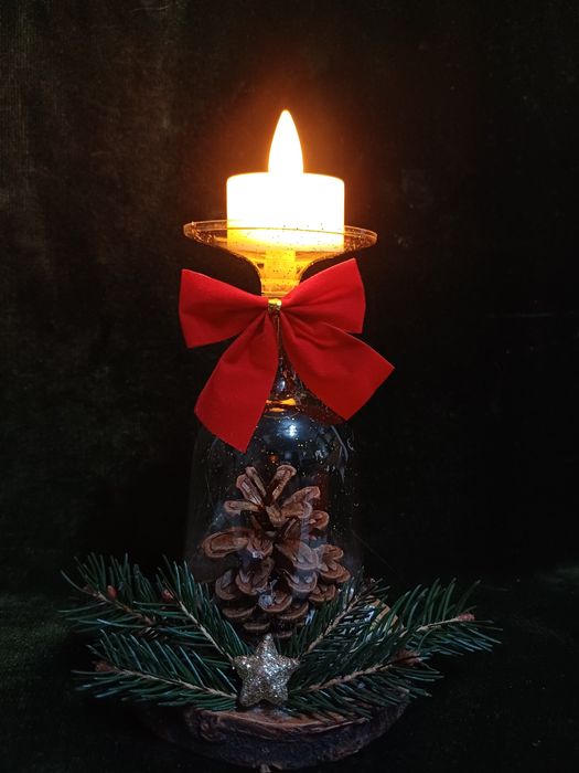 Decorațiune de crăciun cu lumânare