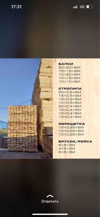 Обрезная доска куб