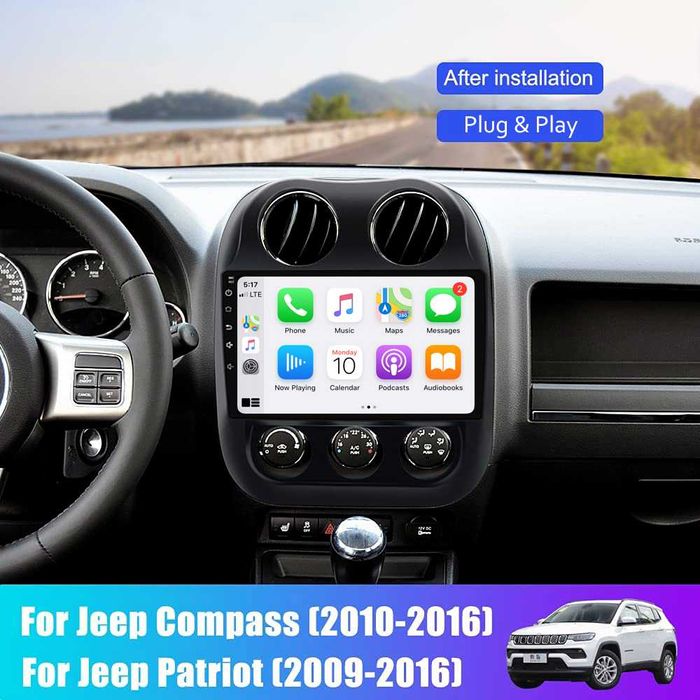Мултимедия Двоен дин за Jeep Compass навигация Android за JEEP Patriot