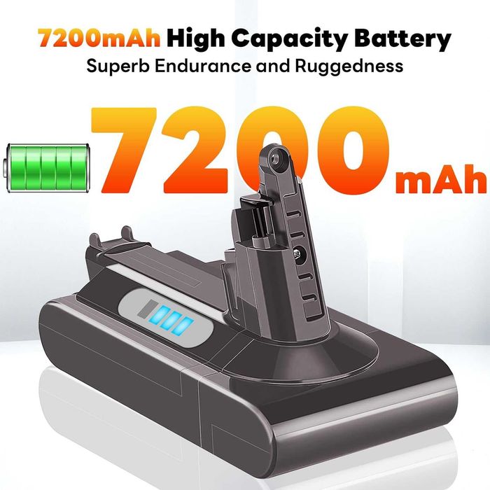 Резервна батерия 7200mAh за Dyson V10 / SV12 с филтър - НОВА