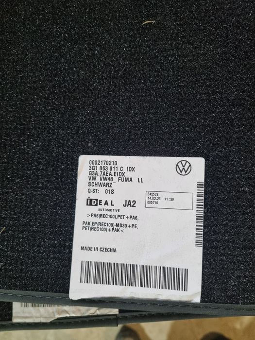 Set 4 covorase textile passat b8.5 b8