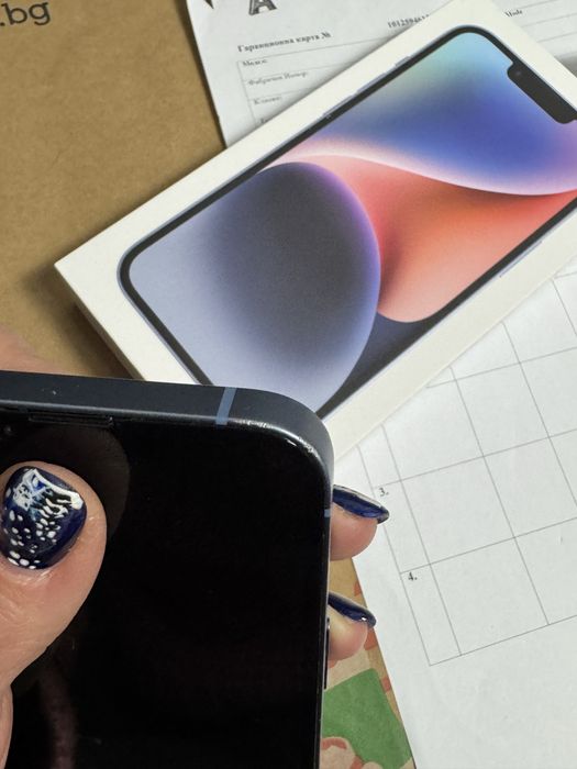 ***89% 128GB iPhone 14 A1 Гаранция 2027г. Blue / Син