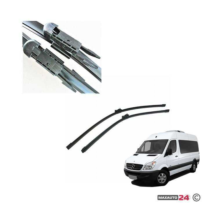 Предни чистачки за Mercedes Sprinter, Vaneo, VW Crafter – 2 бр. 26"(650мм)+24"(600мм) комплект, авто пера