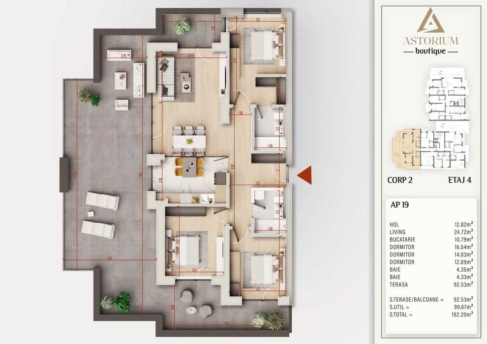 Apartament 4 Camere Generos cu Design Elegant Comision 0%