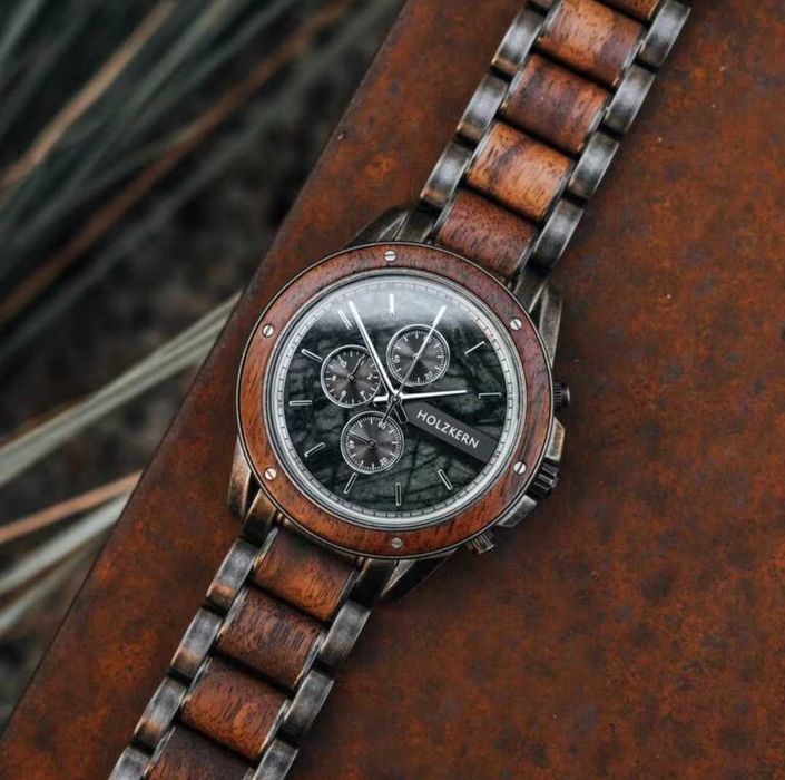 Ceas Holzkern - model Coel (Walnut/Marble)