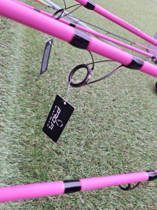 SET 2 Feedere FL BLACK FORCE PINK 3.90m 60-180g + 2 Mulinete PRO FL CO