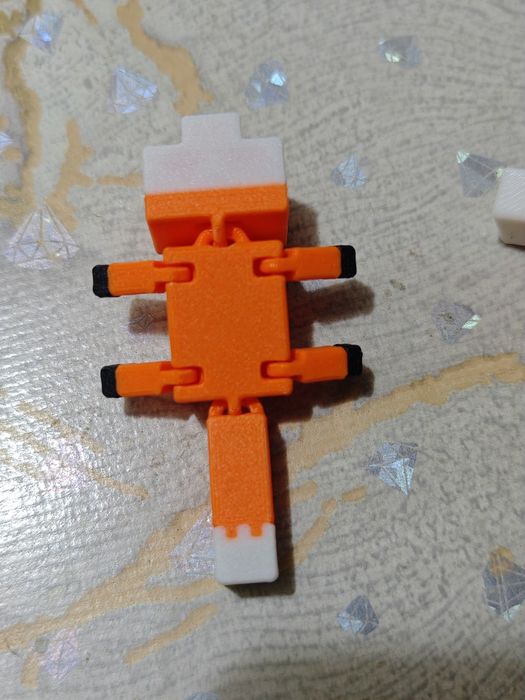 Фигурка лиса майнкрафт 3D печать