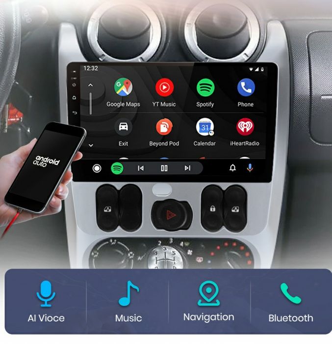 Navigatie Android dedicata pentru Dacia Logan/Sandero/Duster 2009-2013