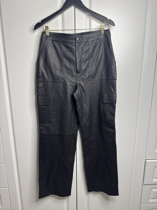 Pantaloni cargo piele naturala Vero Moda
