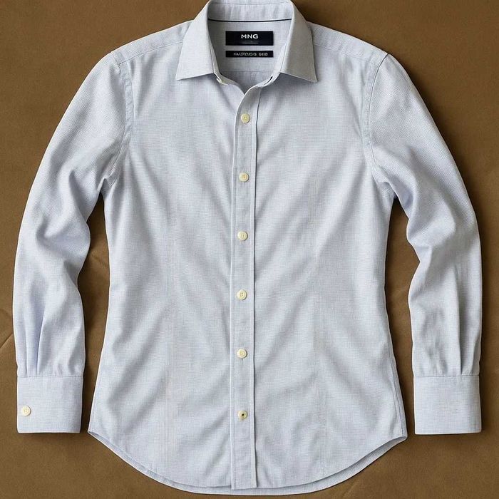 Мужская рубашка Mango классическая голубая