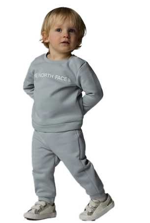 Детски сет The North Face Poly Set  Сив Нов!