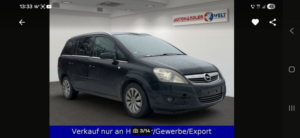 Piese de schimb zafira B 2008
