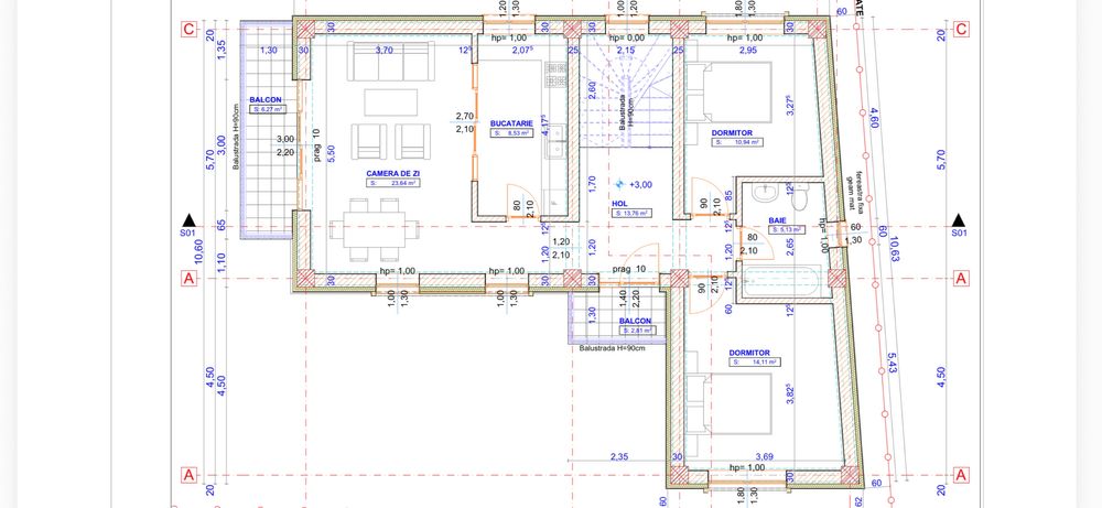 Spatiu comercial birouri centru 100 mp si 45 mp construiti strada Banu Maracine